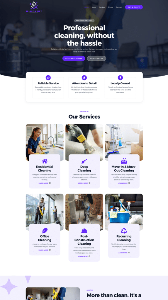 Fresh & Friendly website demo