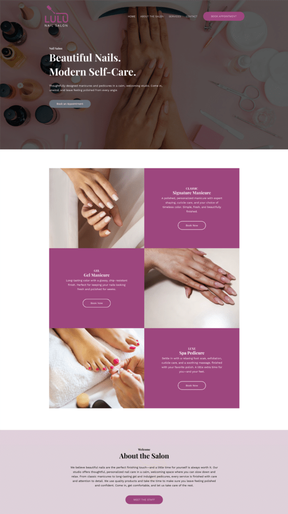 Soft Modern website demo